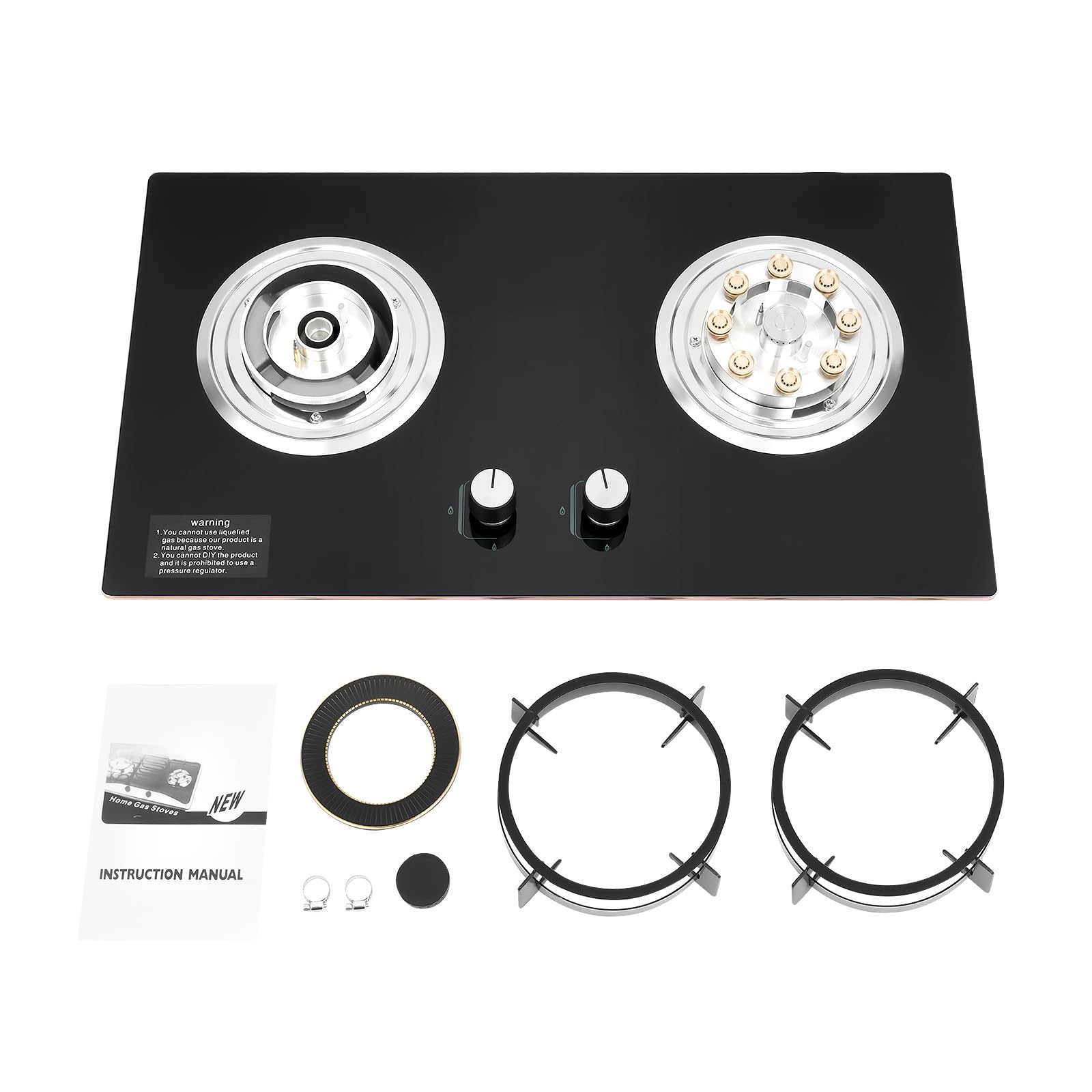 Amazon.com: 2 Burner Gas Stove Cooktop, 29 Inch Built-in Gas Hob